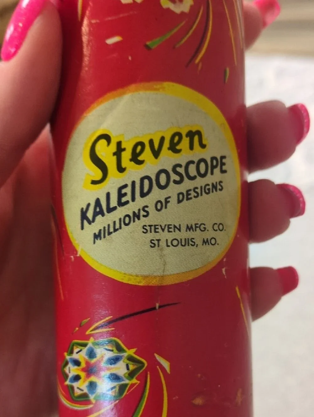 Steven Red and Navy Vintage Kaleidoscope Party Favor